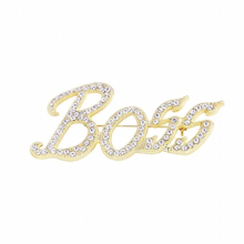 Itenice Jewelry Classic Word Of Crystal Metal Brooch For Wonder Boys