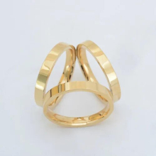 18 high-grade titanium steel three-ring scarf buckle furnace vacuum plating long-lasting scarf shawl collar