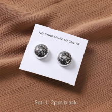 Hijab Scarf Brooch Strong Metal Magnetic Hijab Clip Accessories No Hole Pins Brooches Muslim Women Shawl Magnet Buckle