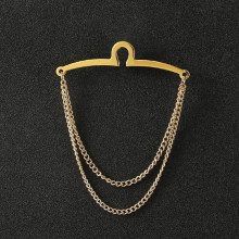 Neckties Fixed Windbreak Chain U-chain Metal Brooch Pin Mens Tie Shirts Fixed Chain Lapel Dress Wedding Party Tie Accessories