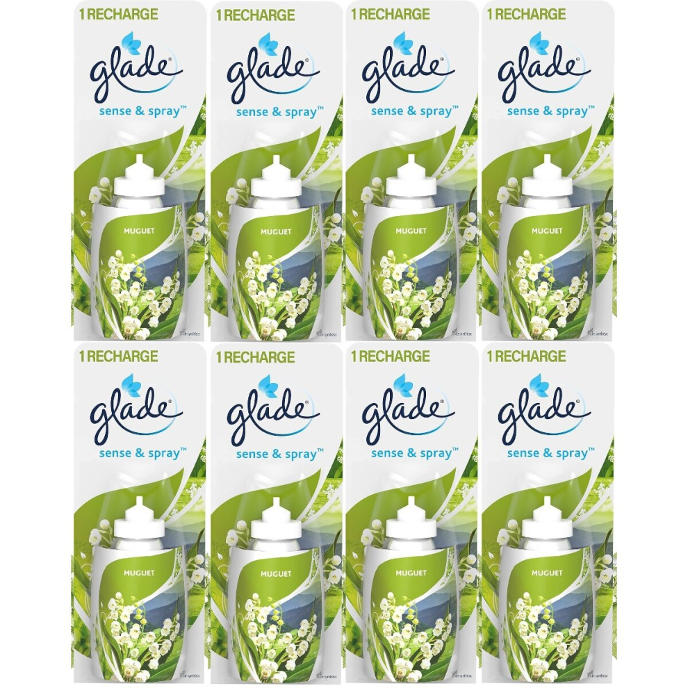 Glade 8 X Sense And Spray Refill 18Ml - Muguet (Lily Of The Valley)