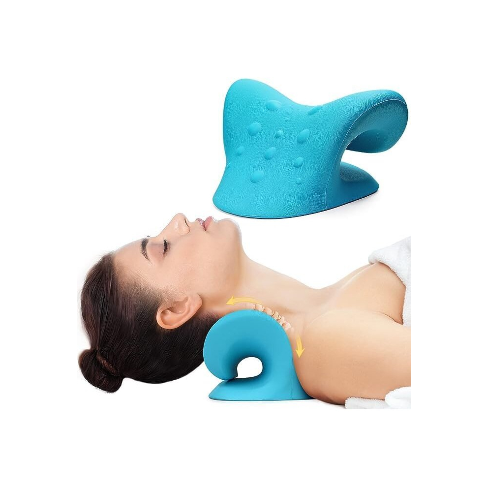 Neck Stretcher, Neck Cloud Pain Relief - Cervical Traction Device Posture Corrector, Neck Hump Pillow Corrector Traction Spine and Neck Pain