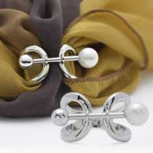 Jackstraw high-grade pure copper scarf buckle scarf buckle shape bow ring