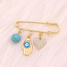 Islam muslim hamsa hand of fatima brooch Baby Pin
