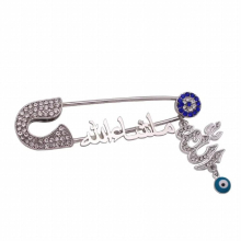 muslim Mashallah in arabic Allah Stainless steel brooch islam muslim baby pin