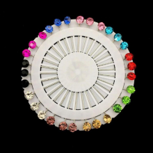 24pcs Headscarf Shawl Scarf Lady Muslim Scarf Hijab Clips Crystal Pins Scarf Brooch Pin Mixed Colors