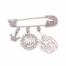Muslim islam Bismillah stainless steel Allah Baby brooch Pin
