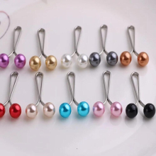 24pcs Headscarf Shawl Scarf Lady Muslim Scarf Hijab Clips Macaron Beads Scarf Brooch Pins Mixed Colors
