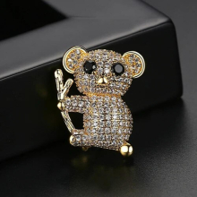 Small Koala Brooches for Girls Women Animal Pin Jewelry Dress Coat Accessories Birthday Christmas
