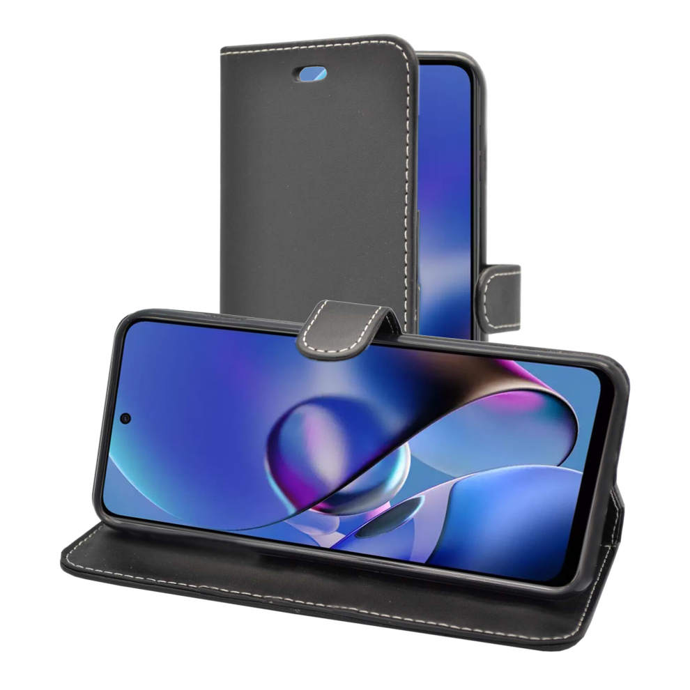 black--for-motorola-g54-5g-case-wallet-flip-pu-leather-kickstand-card-holder-phone-cover