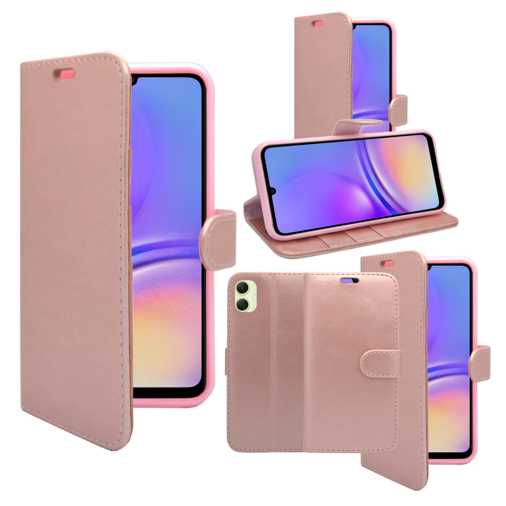 Generic Sold By Gadget Mob (Rose ) For Samsung Galaxy A05 Case Wallet Flip Pu Leather Kickstand Card Holder Phone Cover Gold