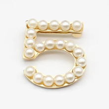 Pearl jewelry number brooches/ pin badge/handmade girls outerwear accessories/damen broschen/broche/broszka/broszki