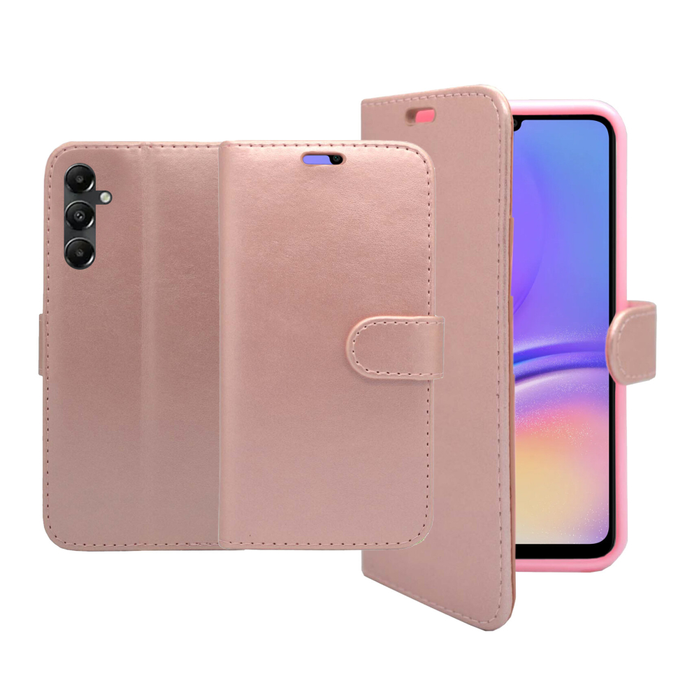 rose-gold--for-samsung-galaxy-a05s-case-wallet-flip-pu-leather-kickstand-card-holder-phone-cover