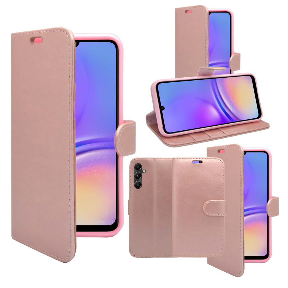 (Rose Gold) For Samsung Galaxy A05s Case Wallet Flip PU Leather Kickstand Card Holder Phone Cover