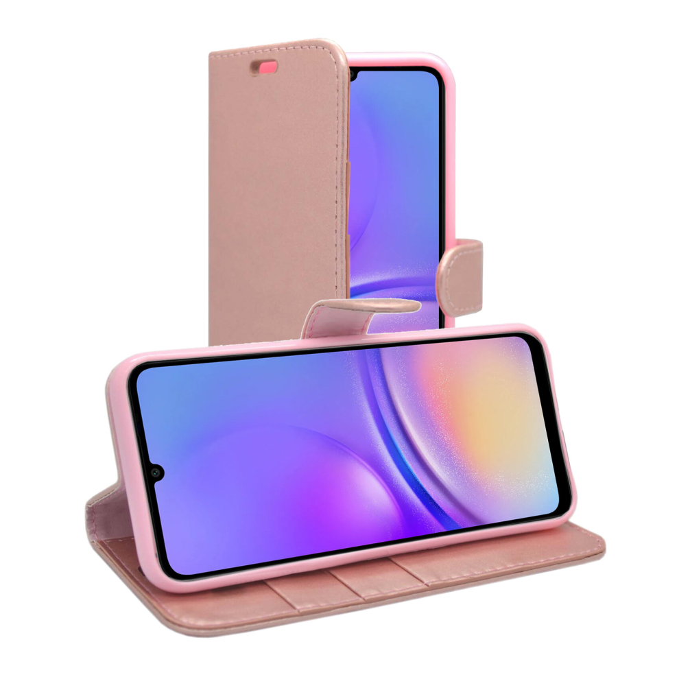 rose-gold--for-samsung-galaxy-a05s-case-wallet-flip-pu-leather-kickstand-card-holder-phone-cover
