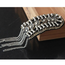 Men and women clothing accessories/Blazer epaulet /should epaulette/ charretera kpop fringed/tassel metal punk jewelry
