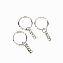 50Pcs Metal Blank Keyring Keychain Split Ring Keyfob Key Holder Rings Women Men DIY Pendants Jewelry Making Accessories