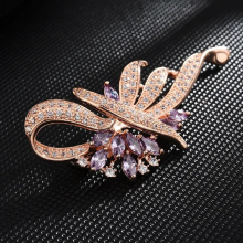 YYSUNNY Zircon Flower Brooches for Girls Womens Clothing Accessories High-end Corsage Pin Jewelry Birthday Gift