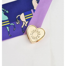 High-end scarves buckle ring love smooth scarves buckle female tie-in ribbon accessories