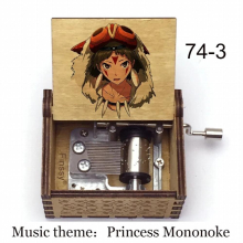 Japanese Mononoke Hime Princess Mononoke ashitaka print music box christmas kids birthday party toys