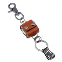 Punk Dice Bag Keychains Gothic Metal Leather Hanging Pendant Alloy Car Key Chain Holder Vintage Keyring Men Jewelry Gift