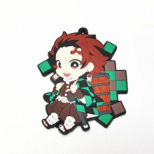 Demon Slayer: Kimetsu no Yaiba Japanese figure rubber Silicone mobile phone charms key chain strap keyring