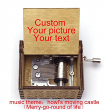 Theme Howls Moving Castle Sophie Song Merry Go Round of Life Hand Children Toy Wooden Present Music Box Carved Decorative Craft