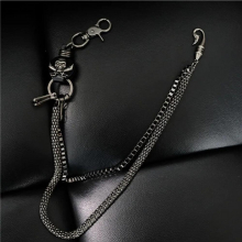 Mens Tide Personality Waist Chain Punk Pants Chain Non-mainstream Ghost Head Metal Pants Chain Hot