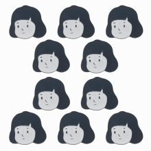 10pcs Little Girl Head Brooch Manga Enamel Pin Jeans Coat Shawl Lapel Pins Backpack Badges Jewelry Decoration For