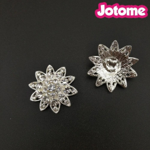 20pcs/lot Wedding Invitation Card, Wedding bouquet Bride Deco 23mm Decoration Rhinestone Flower Wedding Brooch Pin Button