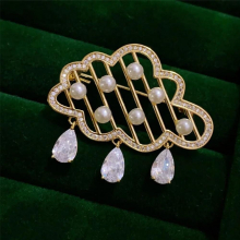 Clouds Brooches For Women Girl Accessories Pearl Jewelry Party Gift Brooch