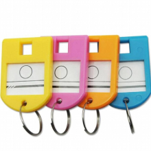 50 Pcs Colorful Plastic Luggage ID Bag Label Key Tags Keychain accessories men key chain Creative Girls Keychain