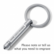 Titanium Car Keychain Anti-lost Break Window Escape Key Rings Holder Engrave for Man Male Jewelry Creativity