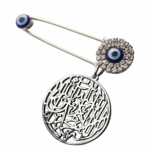 muslim islam shahada evil eye Stainless Steel Scarf Hijab brooch