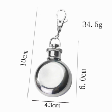 5pcs 28ml Mini Stainless Steel Flask Keychain Pill Bottle Whiskey Liquor Pocket Wine Drinkware Flagon Pot Locket man Jewelry