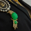 pattern mini green bird Brooches 4