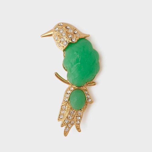 pattern mini green bird Brooches