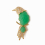 pattern mini green bird Brooches 6