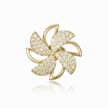 YYSUNNY Childish Rotating Windmill Brooch for Girls Plated Corsage Lapel Pin Suit Coat Clothing Accessories