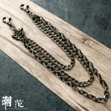 Mens metal skull pants chain hip-hop punk avant-garde alternative waist chain key chain pendant DR08