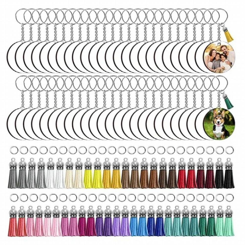 250 Pcs Sublimation Blanks Keychain 2.4In Heat Transfer Blank Keychains, Double Side Keychain, Diy Gift Ornament B 885673994333