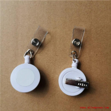 sublimation blank plastic retractable key ring chain hot transfer printing consumables 15pcs/lot
