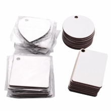Sublimation Keychain,With Thermal Transfer Double-Sided Sublimation Blank, Tassel And Rope, For DIY Keychain