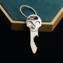 10pcs Mens Personality Key Chain Creative Skull Shape Bottle Opener Key Chain