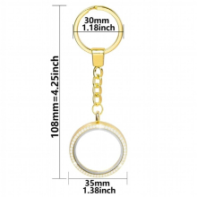 10Pcs/Lot 30mm Round Memory Medaillon Locket Pendant Keychain For Jewelry Accessories Glass Living Relicario Llavero