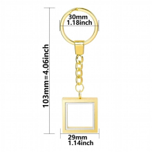 10Pcs/Lot Glass Square Memory Relicario Medaillon Colgantes Men Keychain Living Floating Locket Pendant Keyring Jewelry Bulk