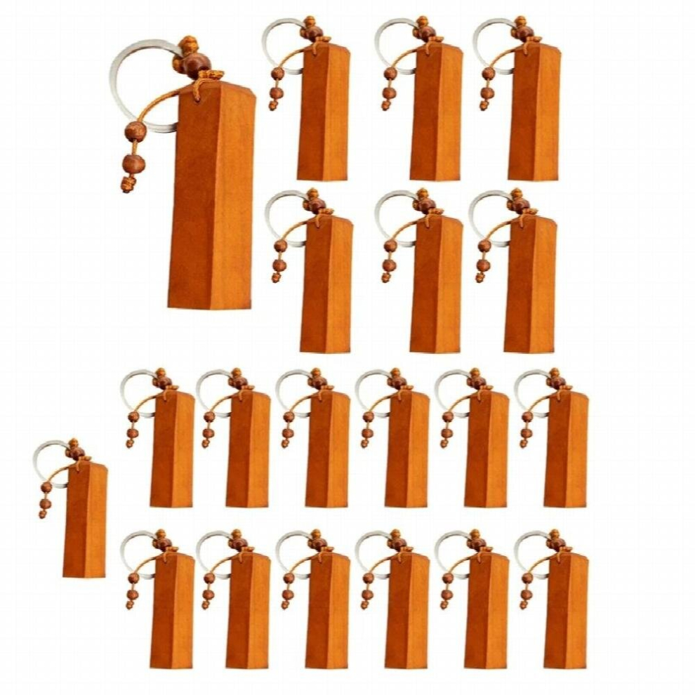 Wood Engraving Blanks Keychains Blank Wooden Key Tag 20 Pack 885673999987