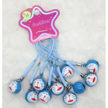 10pcs cartoon Metal Bell Pendant Phone Charms Cartoon Keychains Lanyard for Keys Smartphone Strap #1