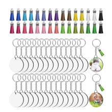 Sublimation Keychain Blanks Bulk, 120Pcs Sublimation Keychain Blanks Set For DIY Crafting Sublimation Blanks