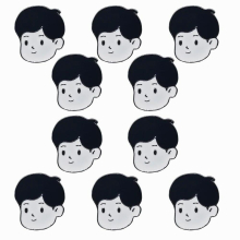 10pcs Handsome Boy Brooches Enamel Pins Jackets Lapel Pin Hat Button Metal Clothes Badges Jewelry For Women Kids